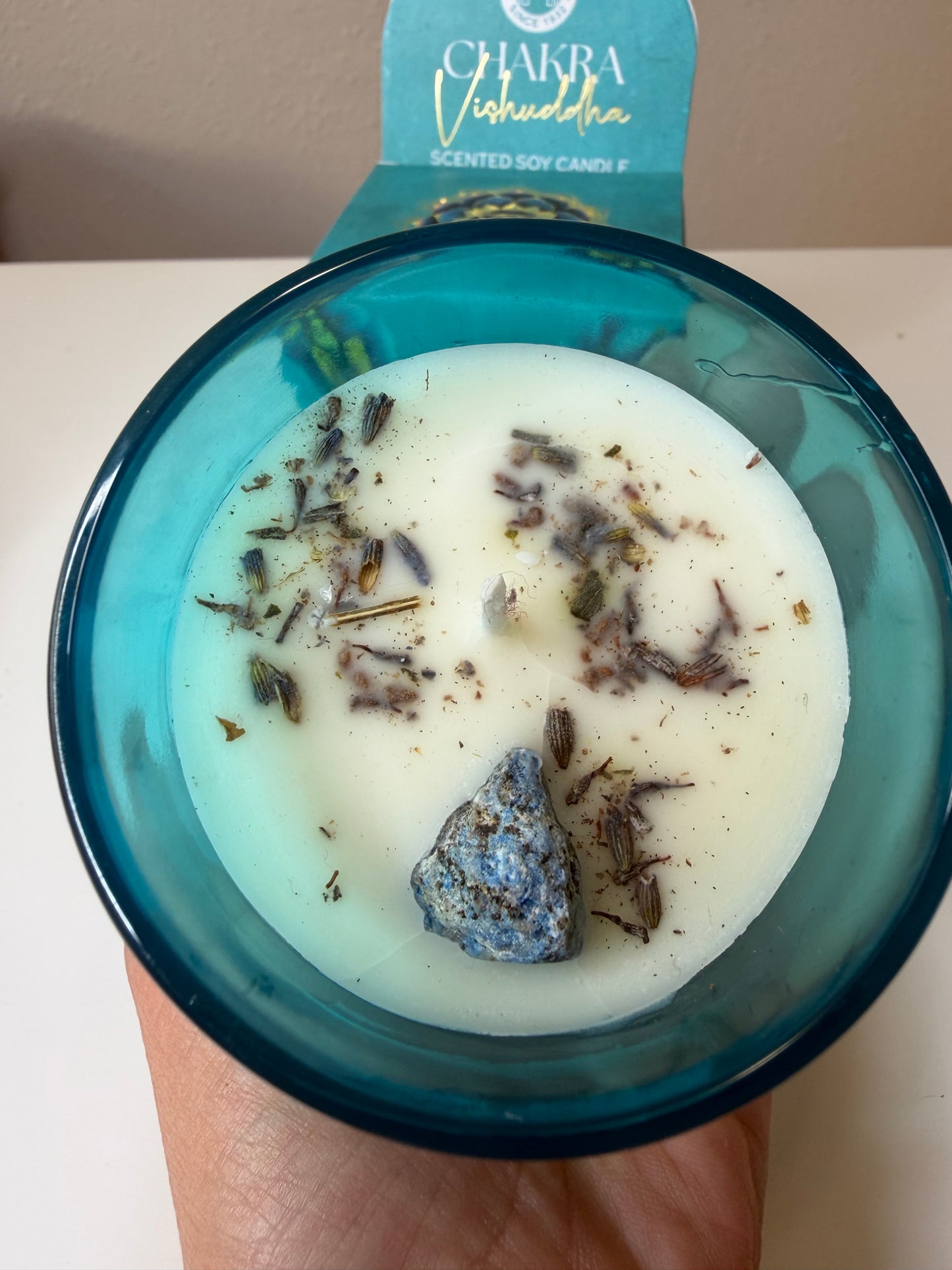Vela de Soja Perfumada con Menta y Eucalipto| Chakra 5 (Garganta)