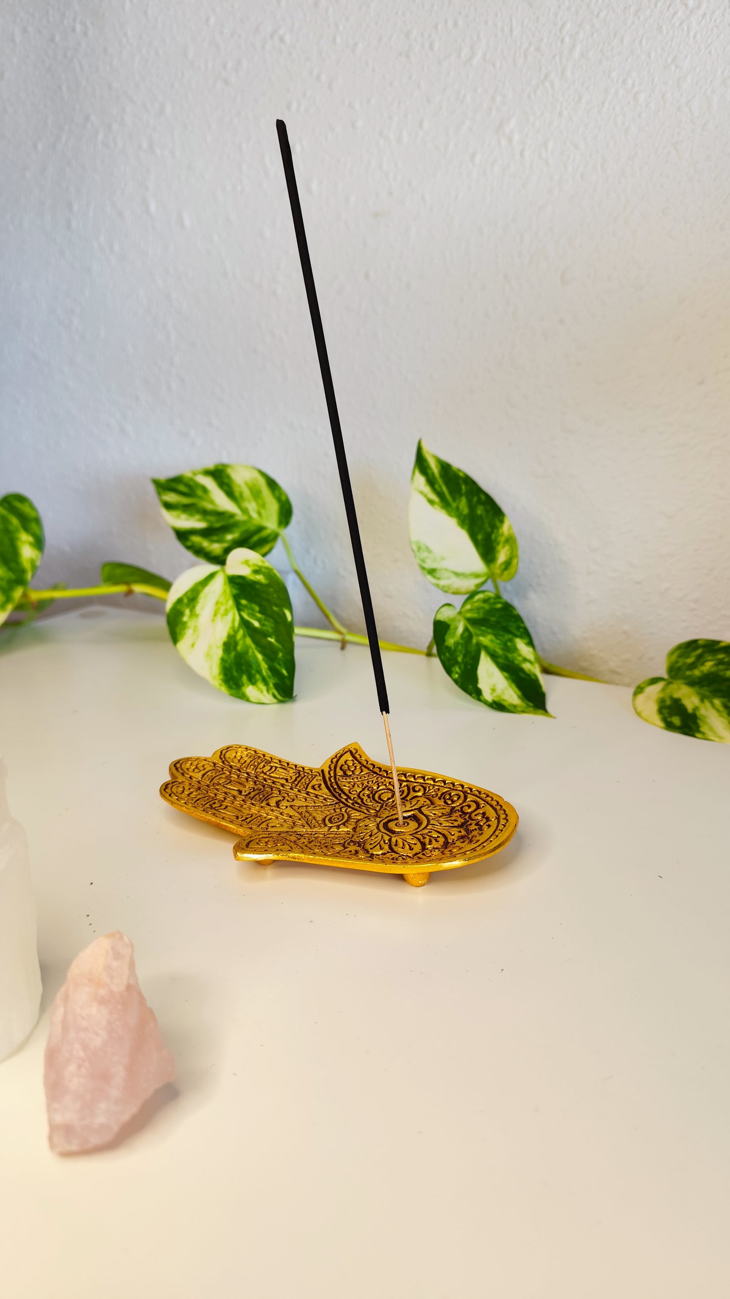 Porta Incienso · Hamsa Oro