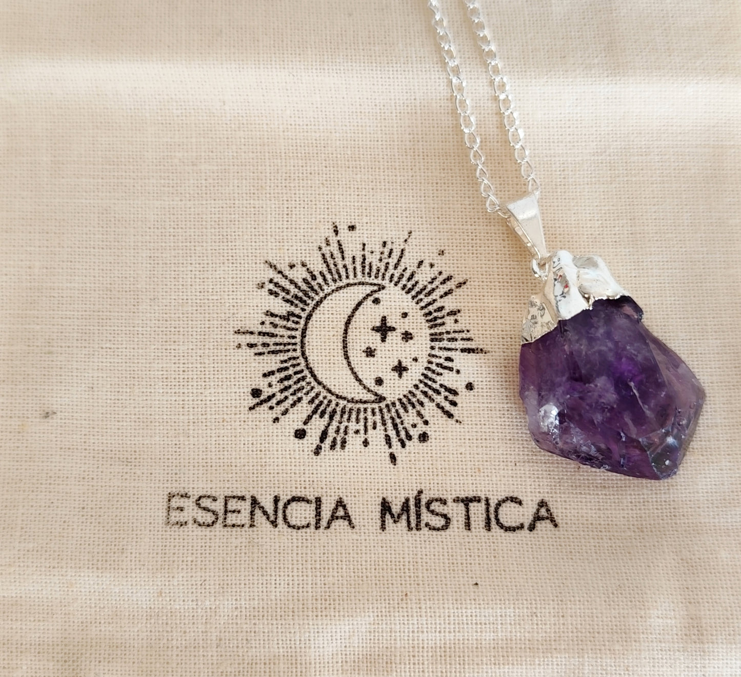 Colgante Masivo de Amatista y Plata