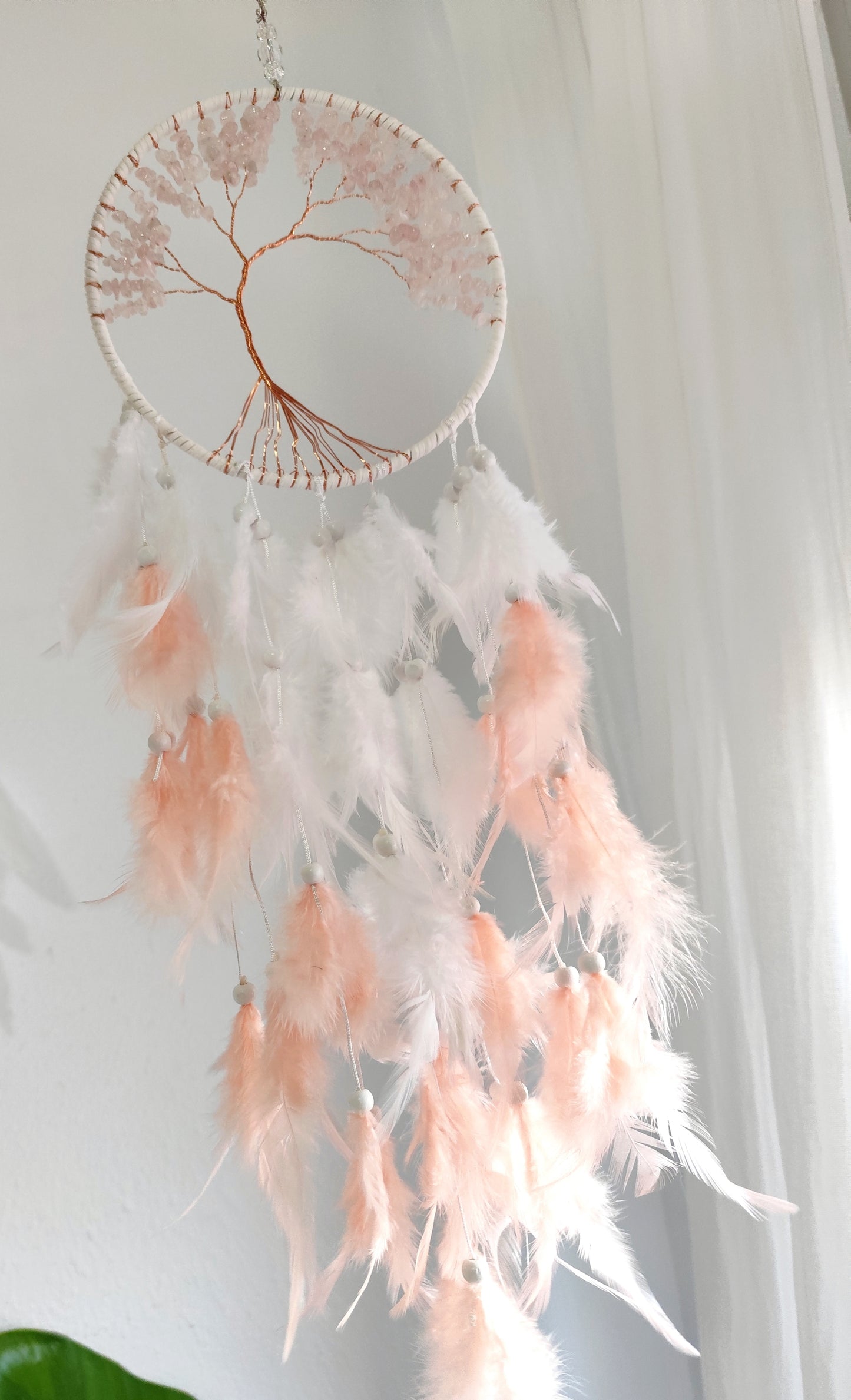 Árbol de la Vida con Cuarzo Rosa| Atrapasueños