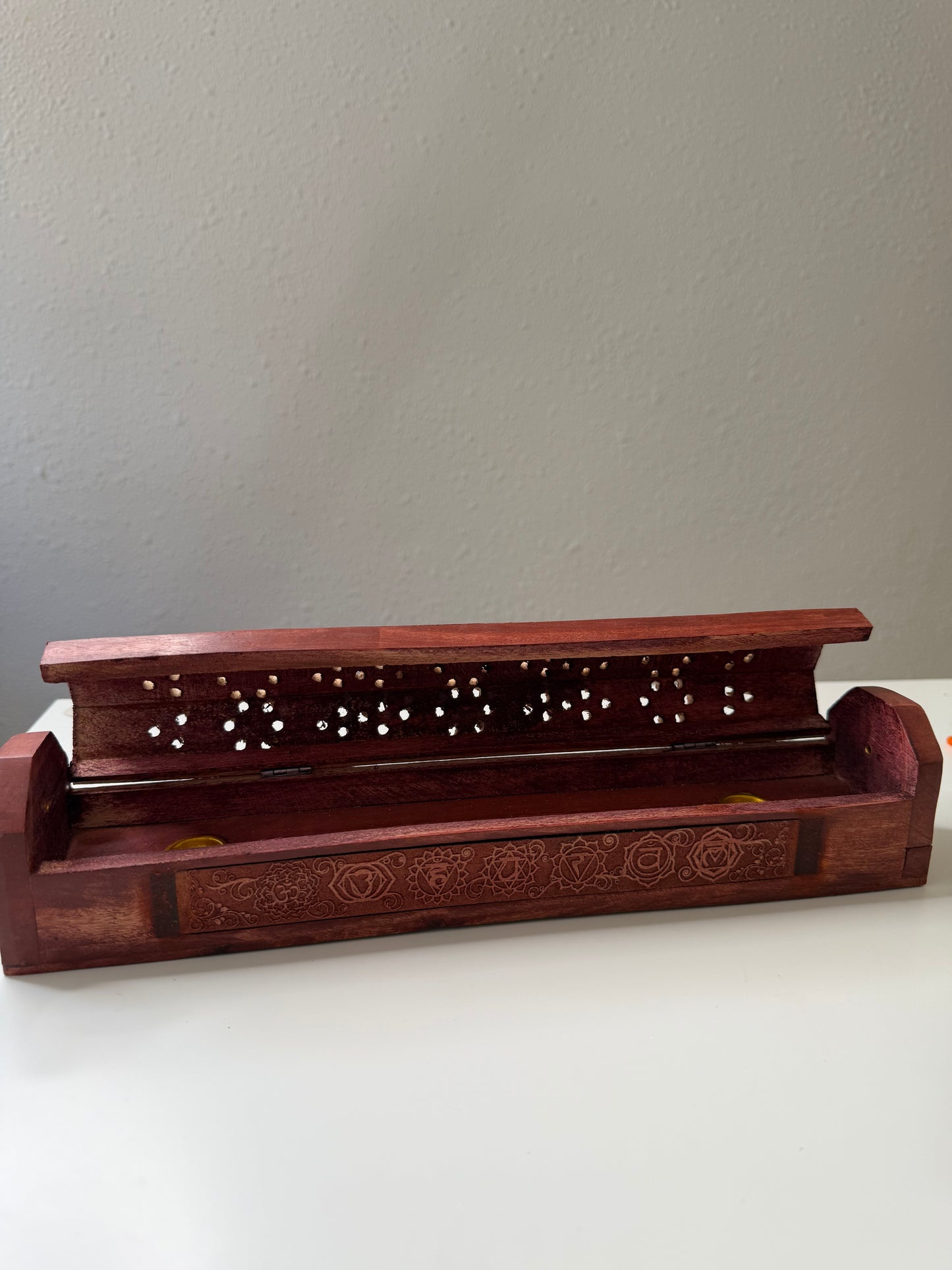 Porta Incienso Madera Estilo Caja