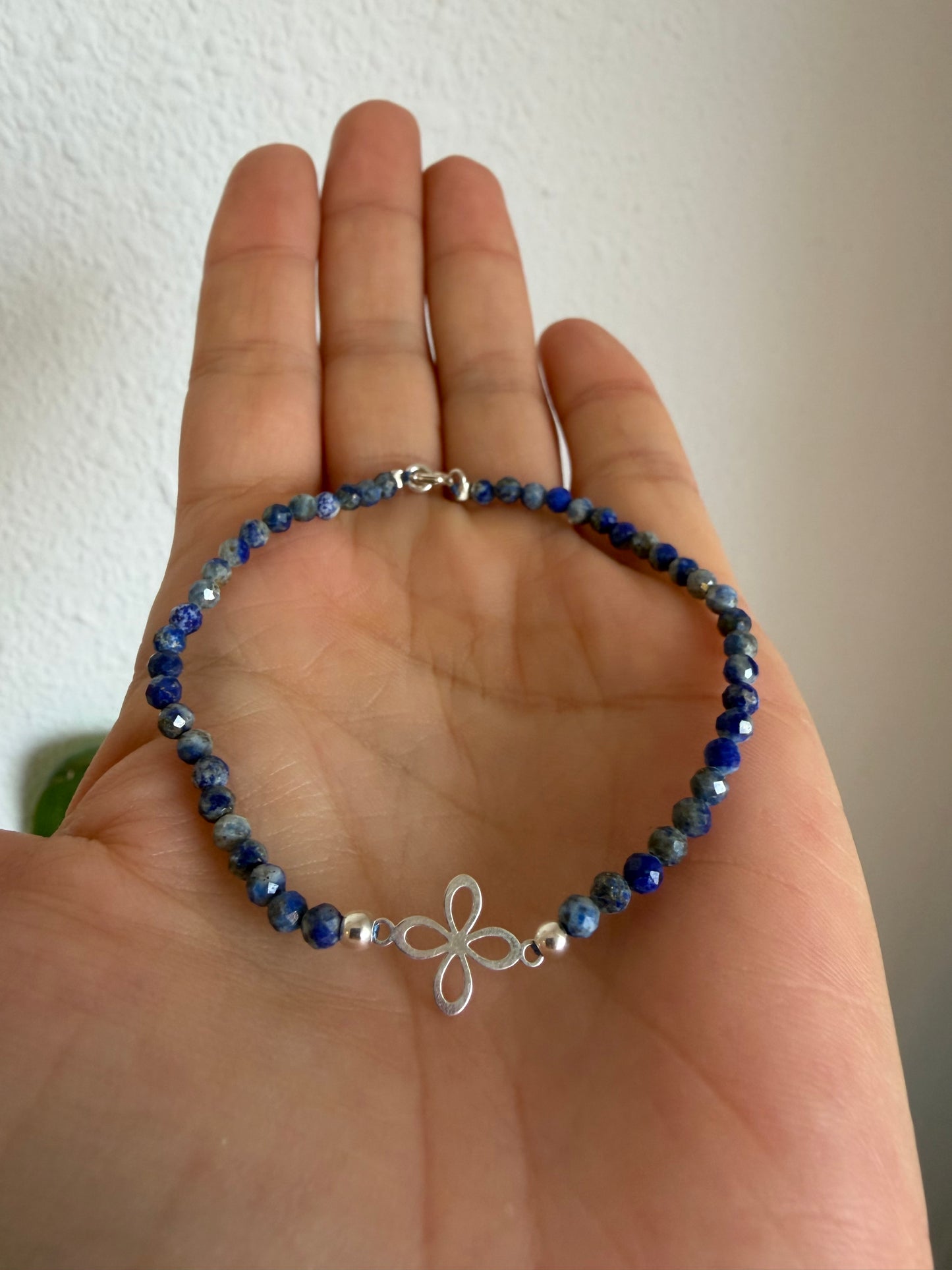 Pulsera Sigilo con Mineral Natural Facetado | Plata de Ley 925