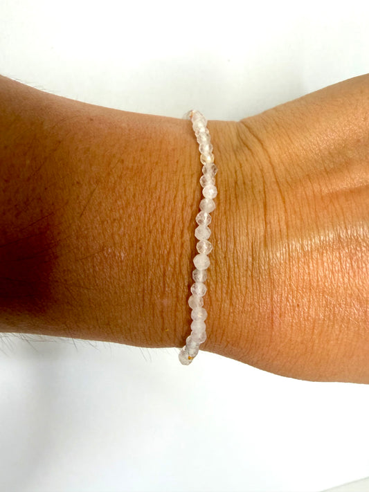 Pulsera Facetada Cuarzo Cristal | Pureza-Conexión