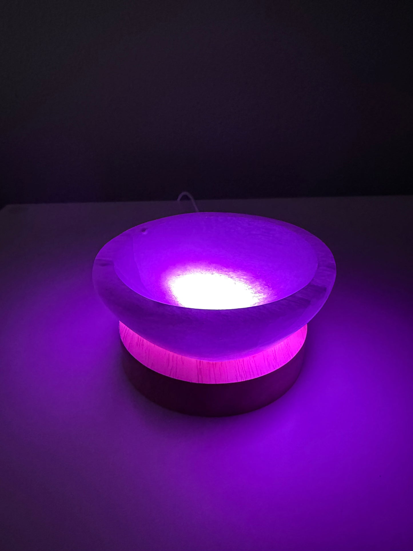 Lámpara Selenita | Base de Colores