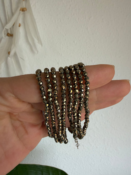 Pulsera Facetada Pirita | Manifestación y Abundancia