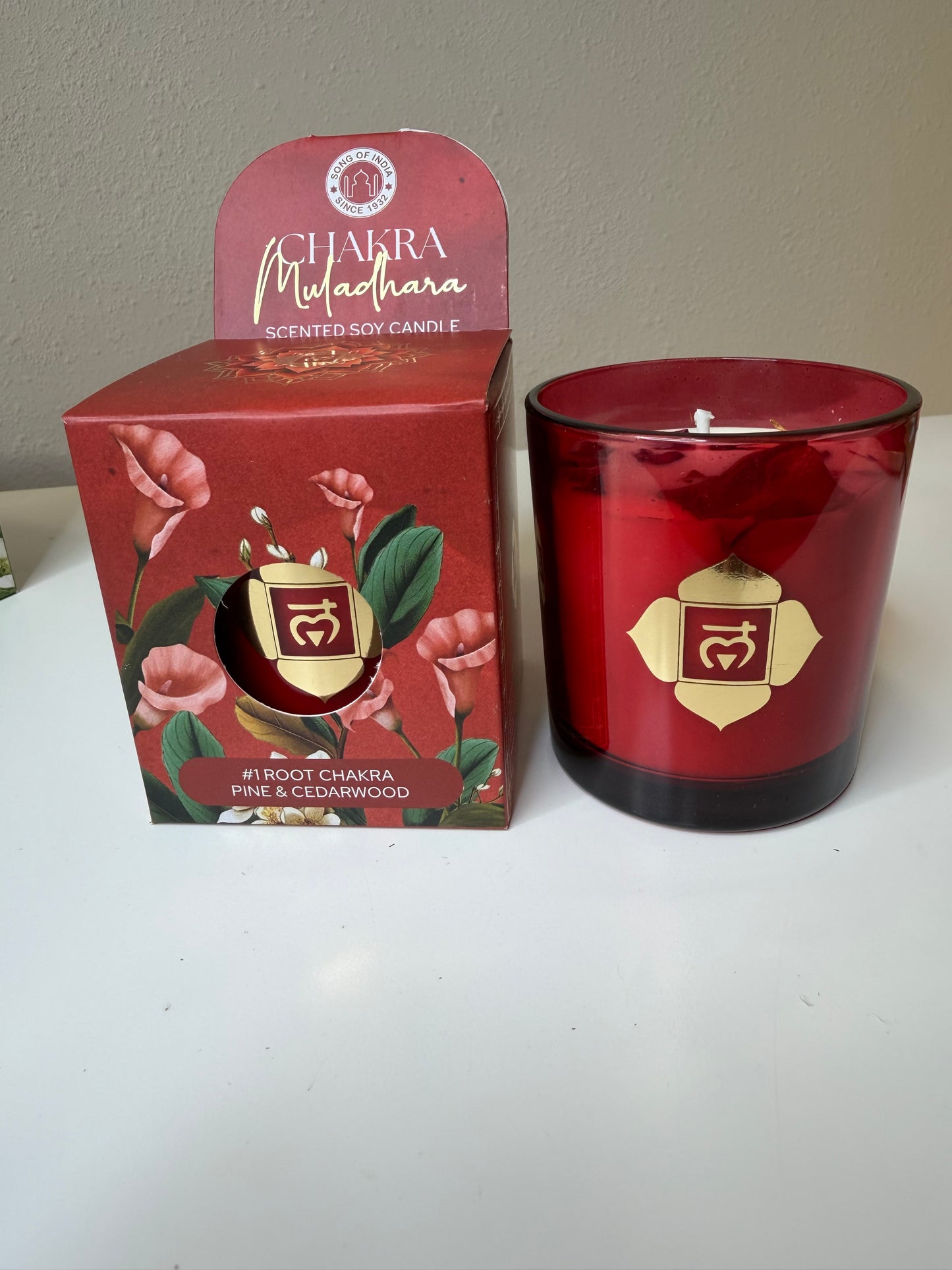 Vela de Soja Perfumada con Pino y Cedro | Chakra 1 (Raíz)