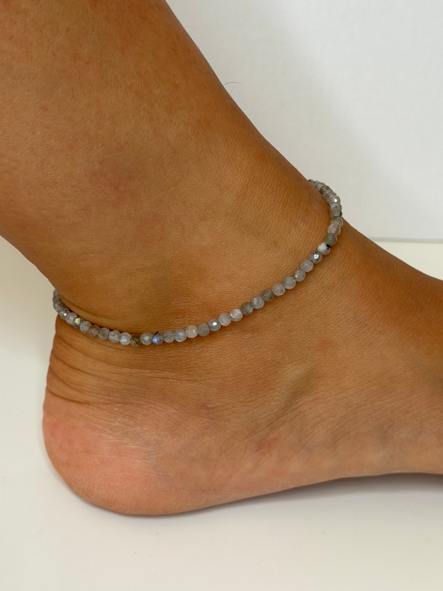 Tobillera Mineral Facetado | Plata de Ley 925