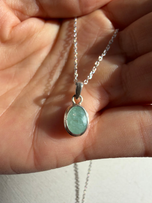 Colgante Aventurina Verde | Plata de Ley 925