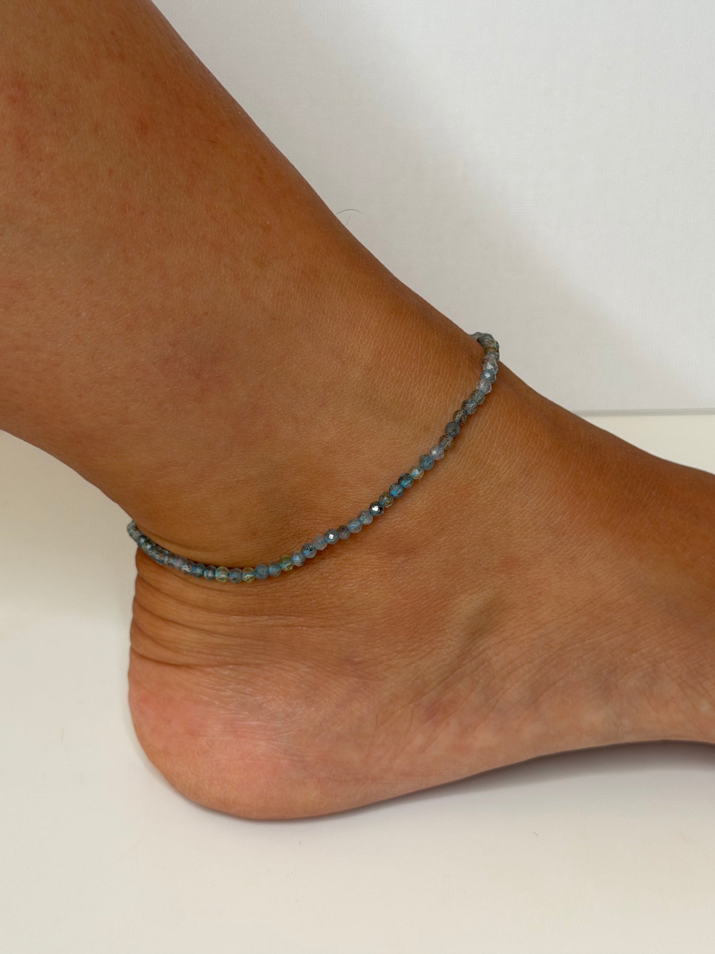 Tobillera Mineral Facetado | Plata de Ley 925