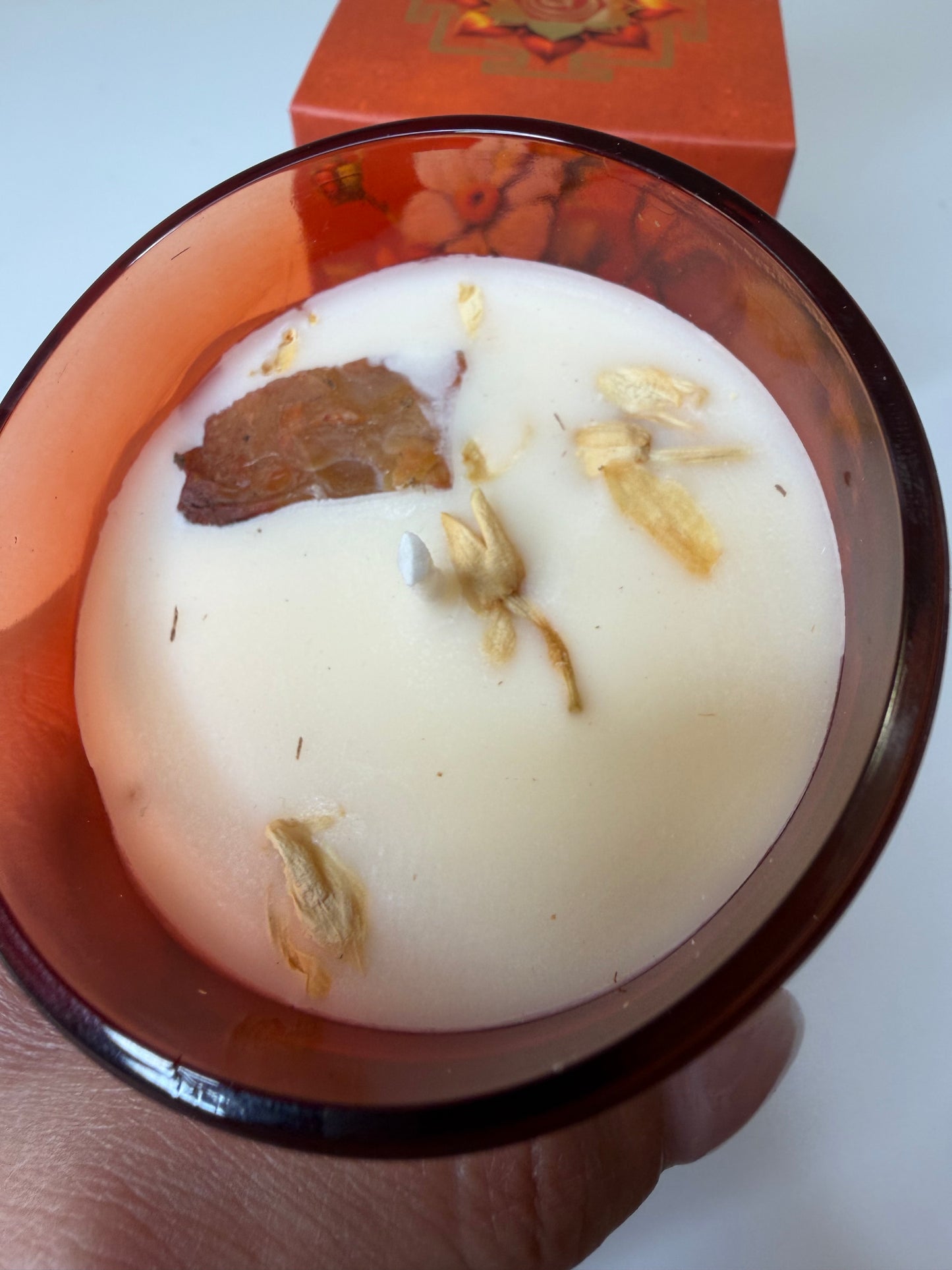 Vela de Soja Perfumada con Flor de Azahar y Sándalo | Chakra 2 (Sacro)