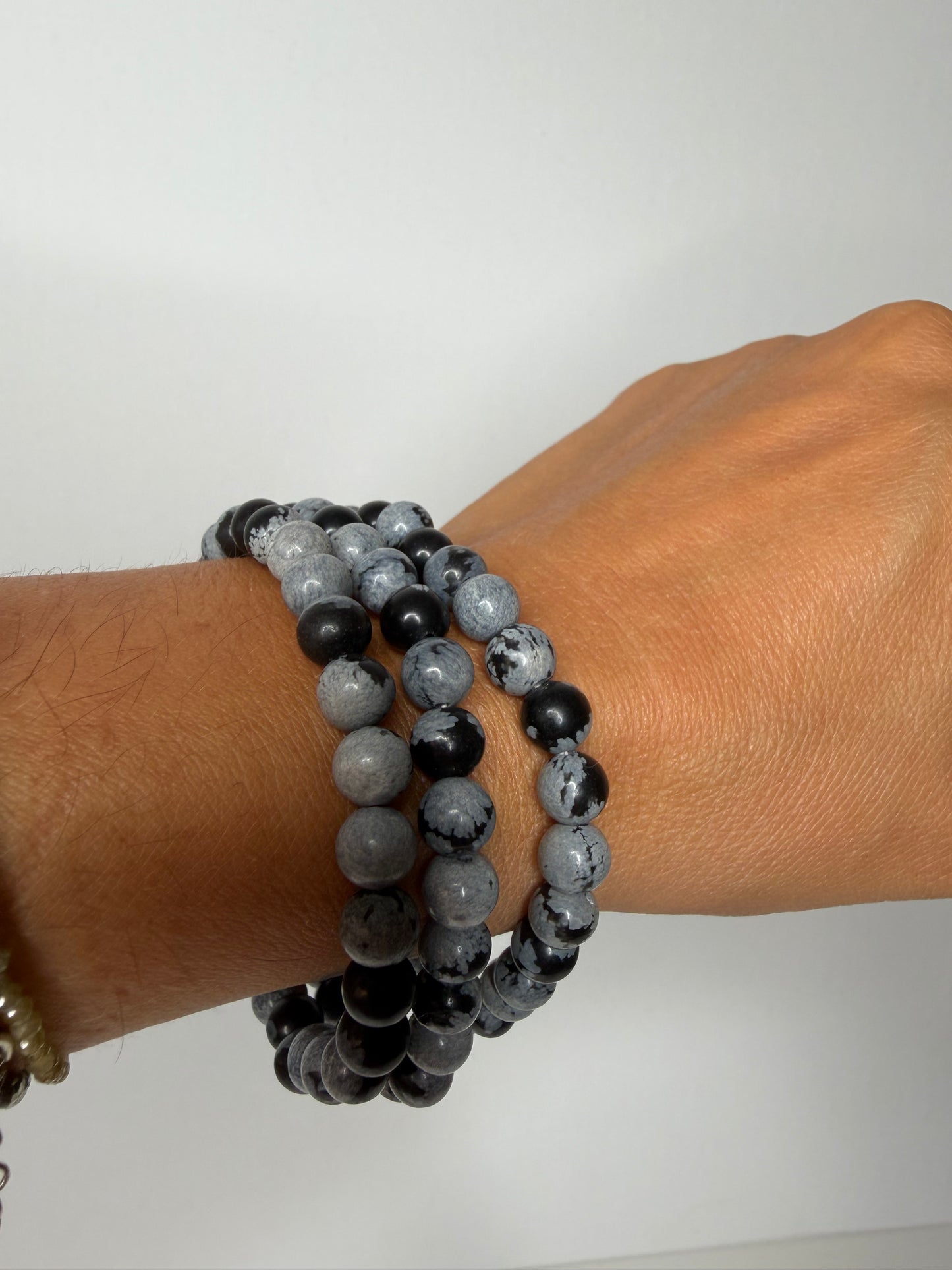 Pulsera Mineral | Obsidiana Nevada