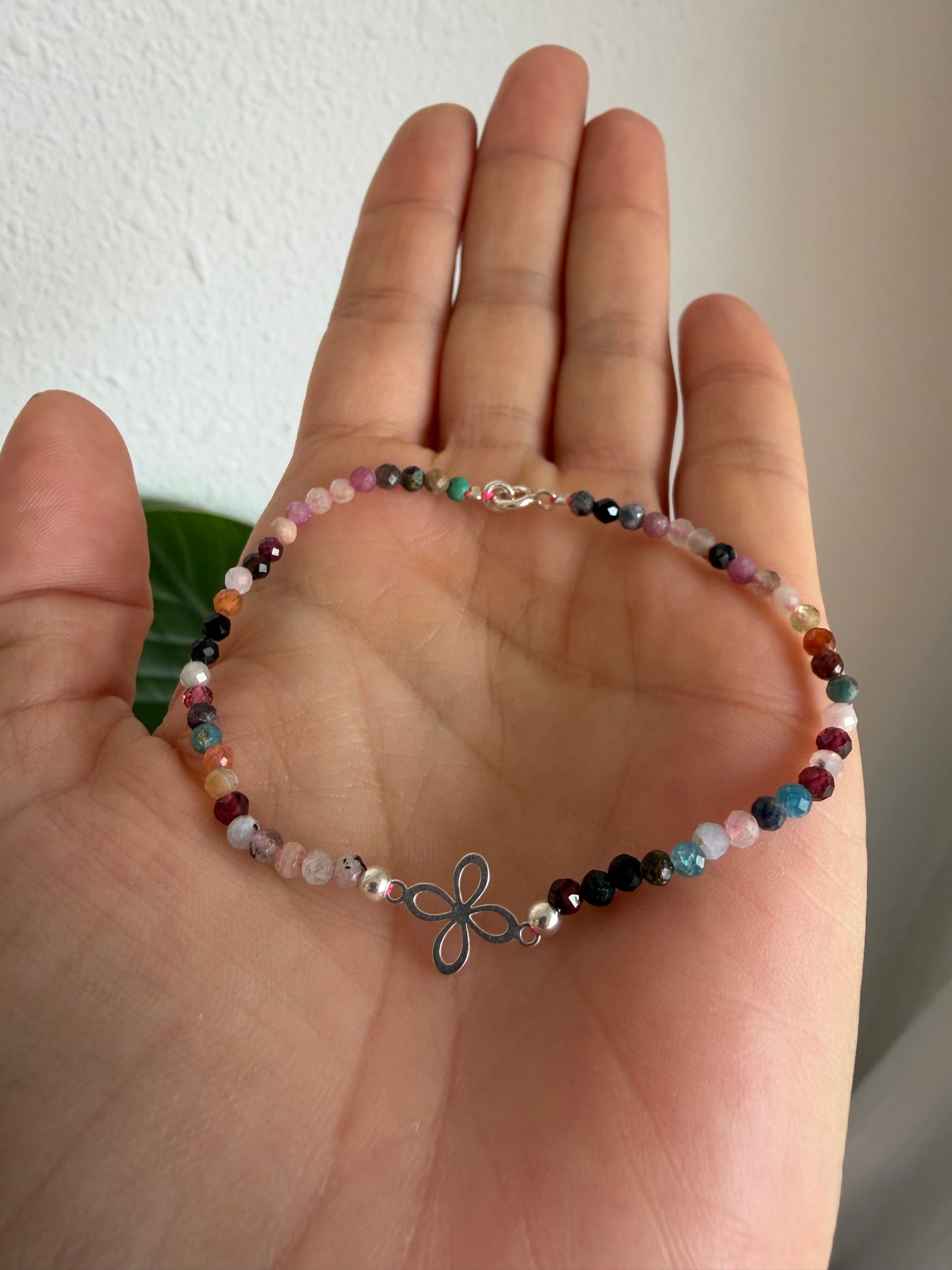 Pulsera Sigilo con Mineral Natural Facetado | Plata de Ley 925