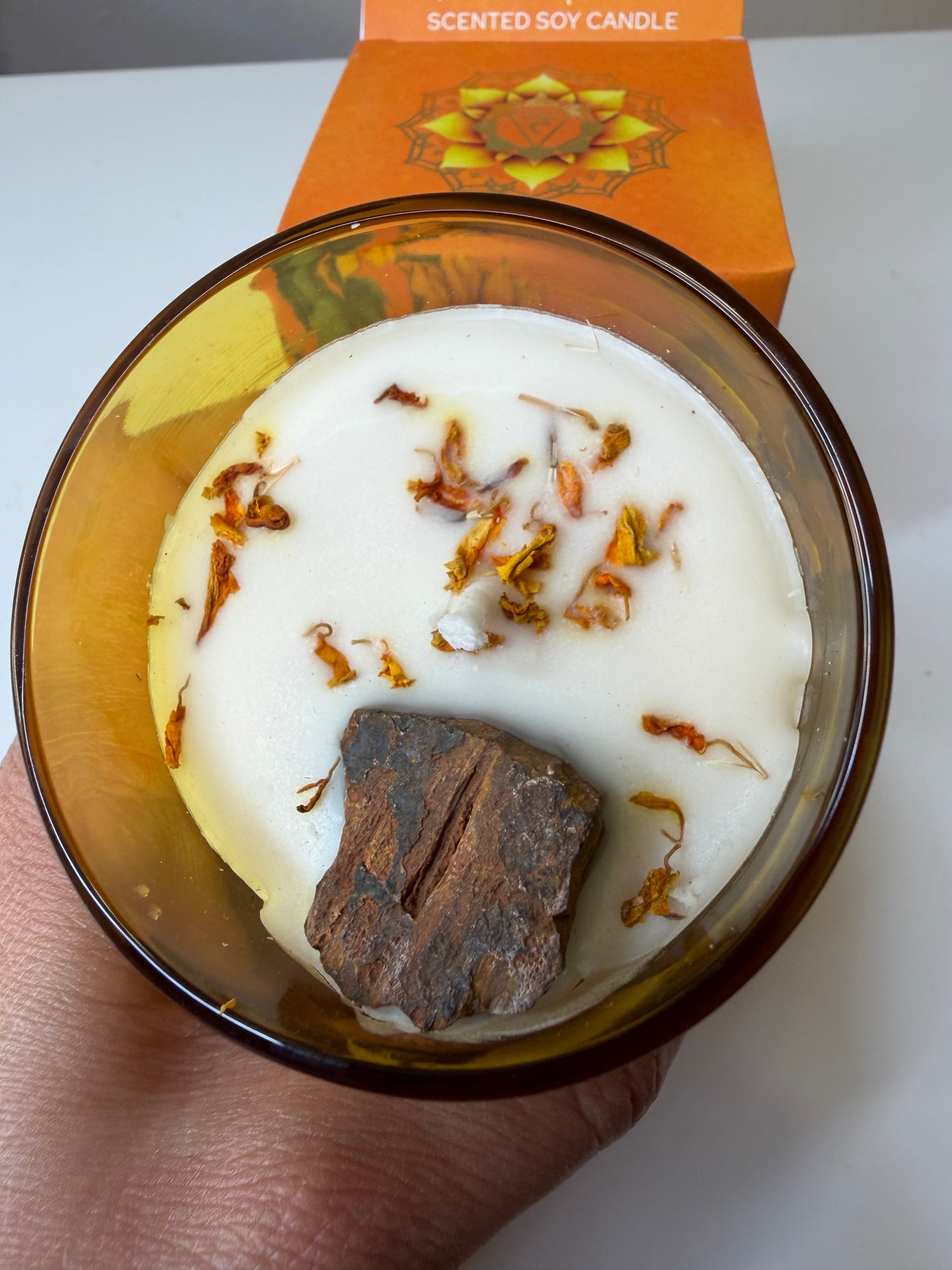 Vela de Soja Perfumada con Lemongrass y Té Verde | Chakra 3 (Plexo solar)