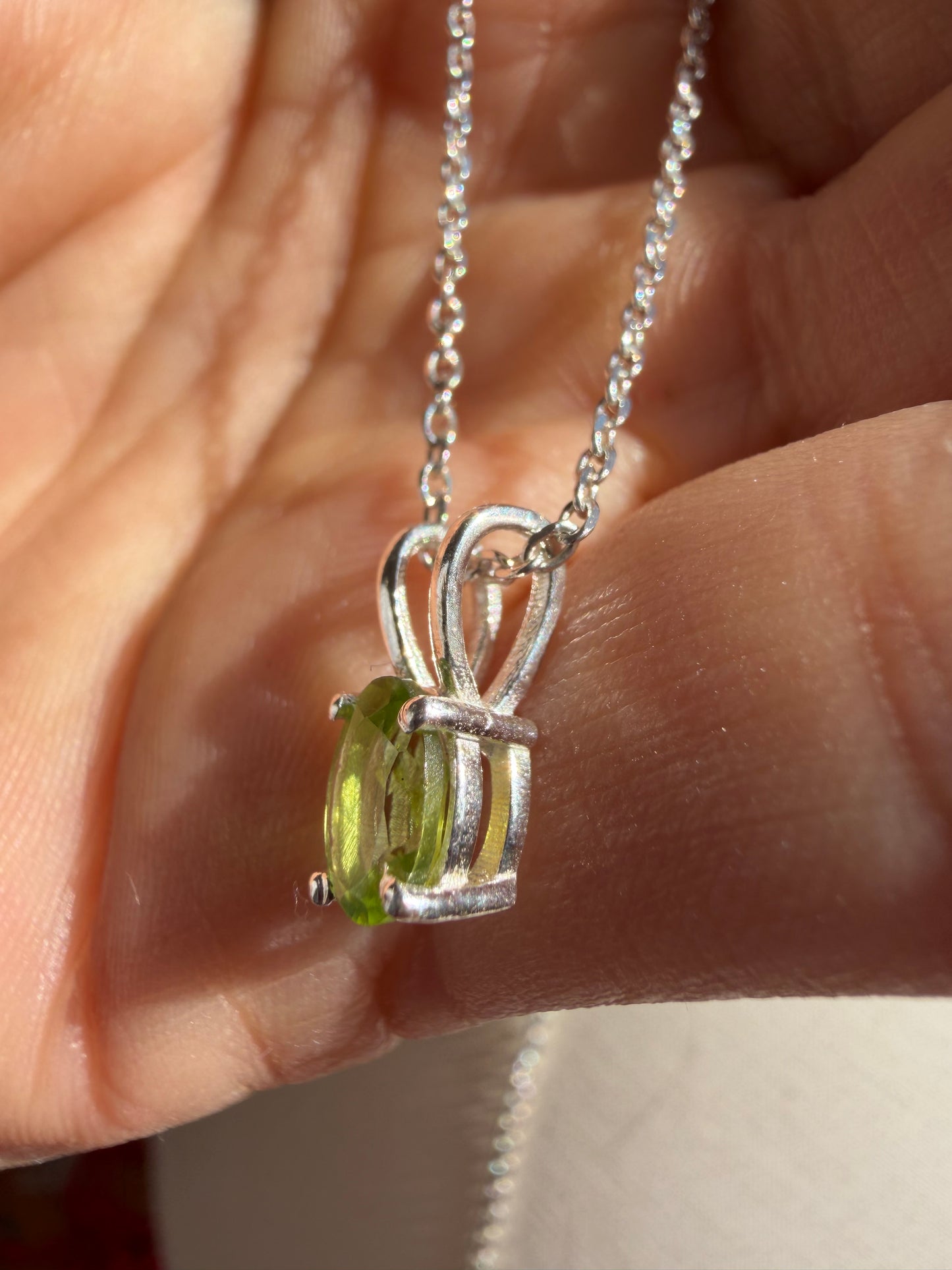 Colgante Olivino en Plata de Ley