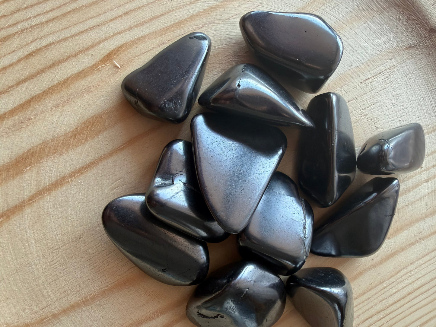 Rodado Shungita Brillante | Protección Electromágnetica