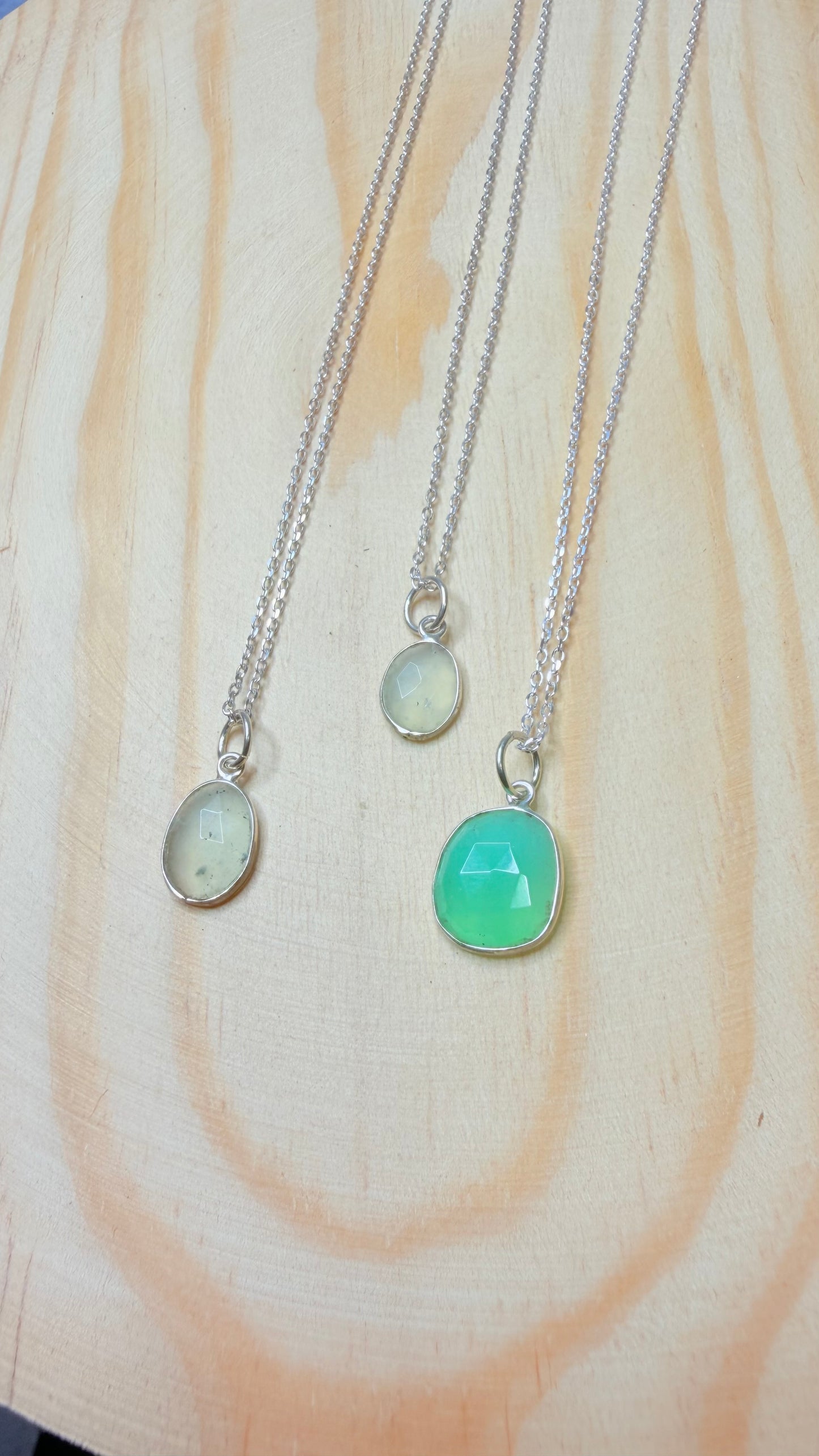 Colgante Crisoprasa | Plata de Ley 925
