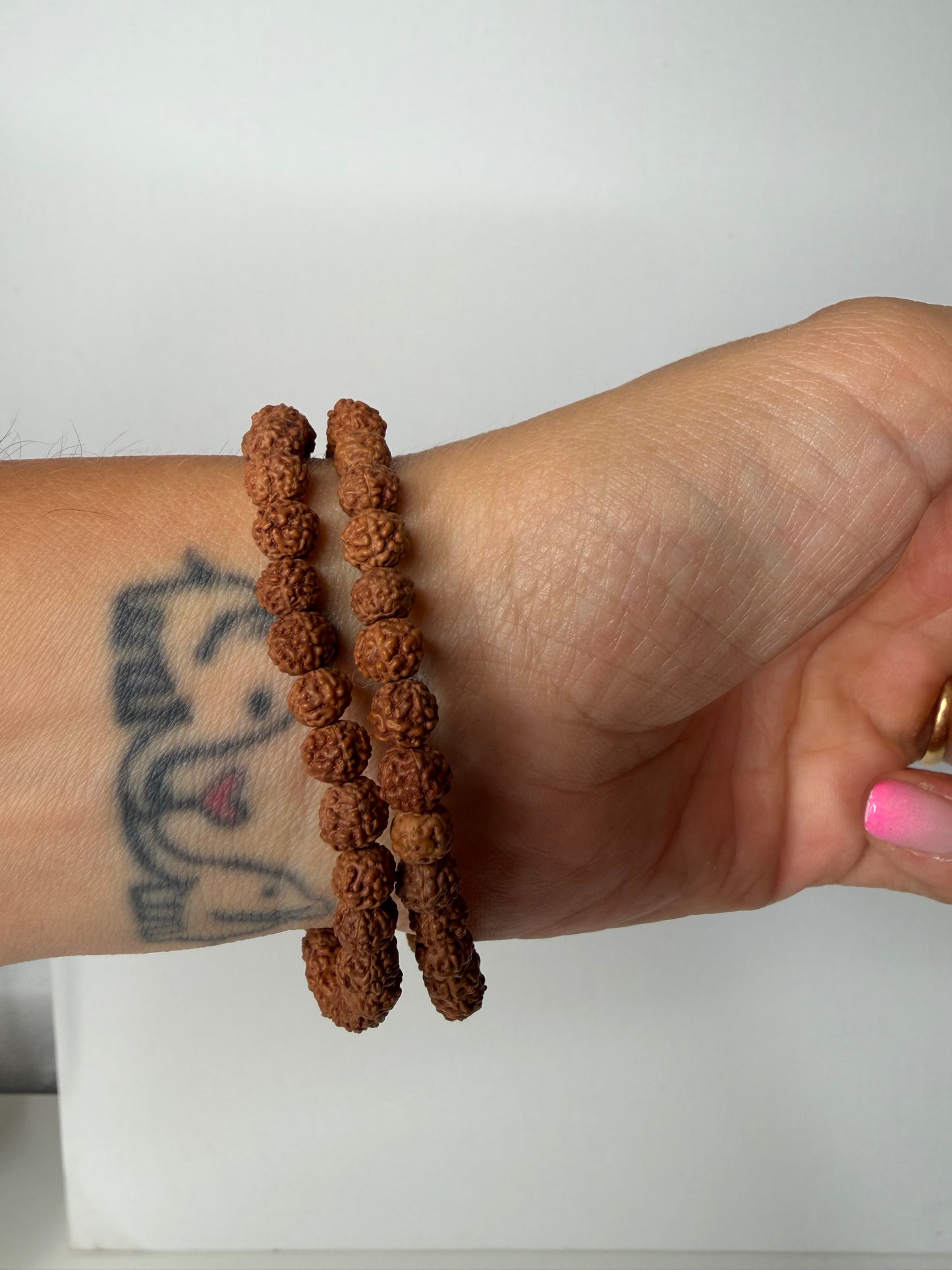 Pulsera Elástica | Semilla de Rudraksha