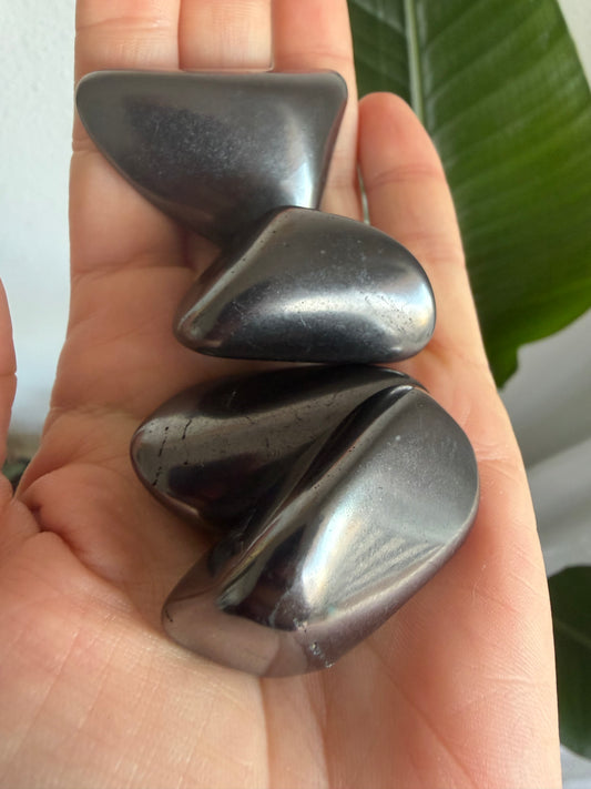 Rodado Shungita Brillante | Protección Electromágnetica