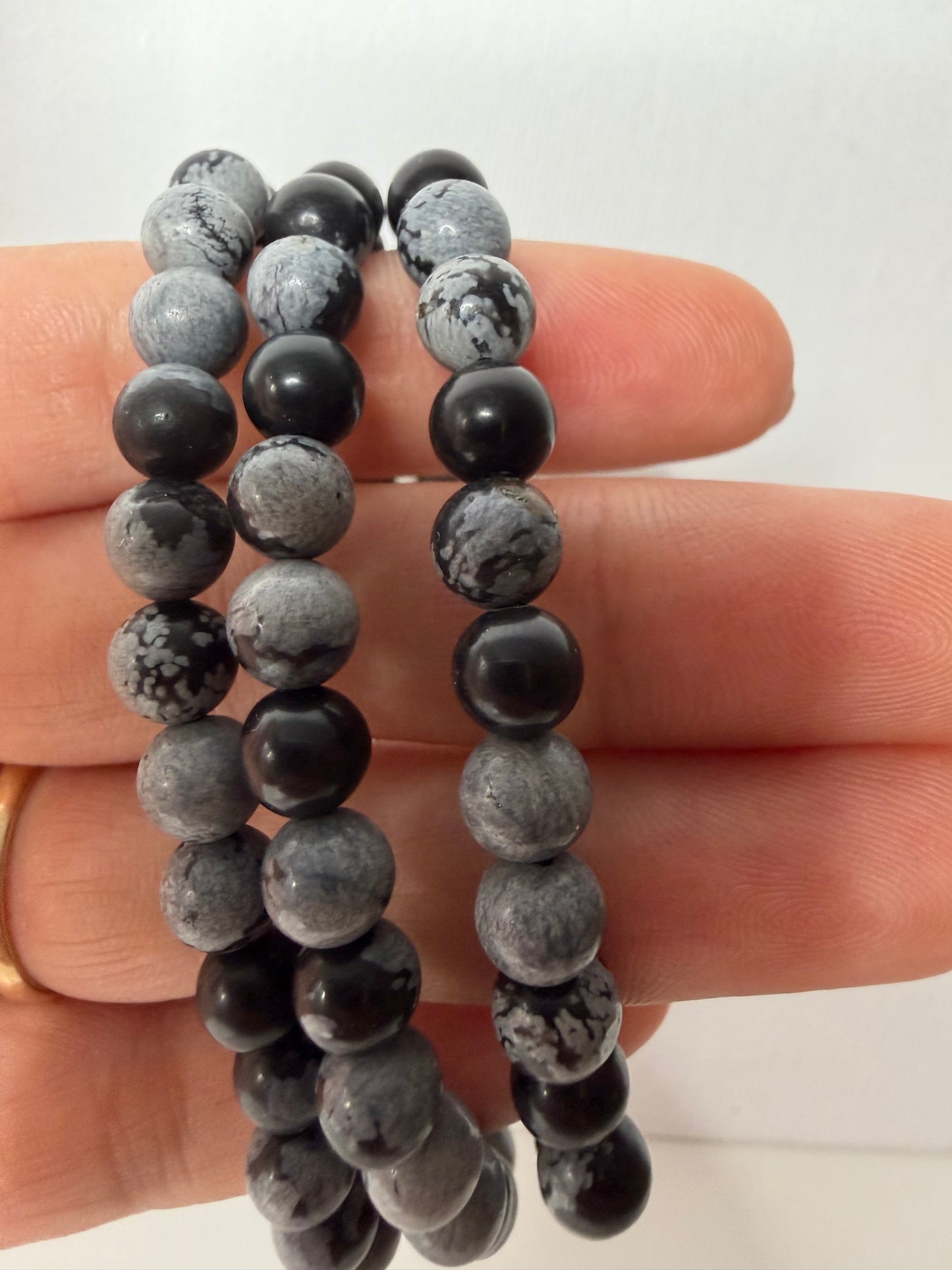 Pulsera Mineral | Obsidiana Nevada