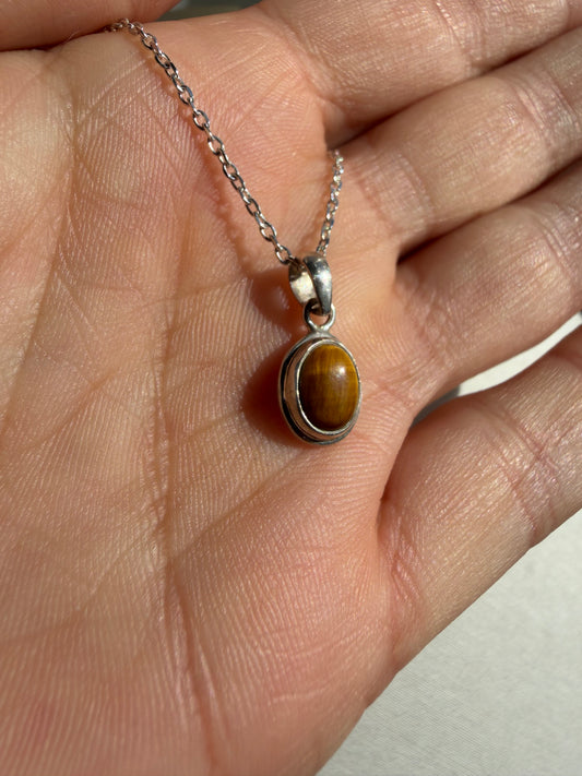 Colgante Ojo de Tigre | Plata de Ley 925