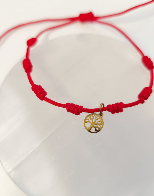 Pulsera Roja 7 Nudos | Con detalles