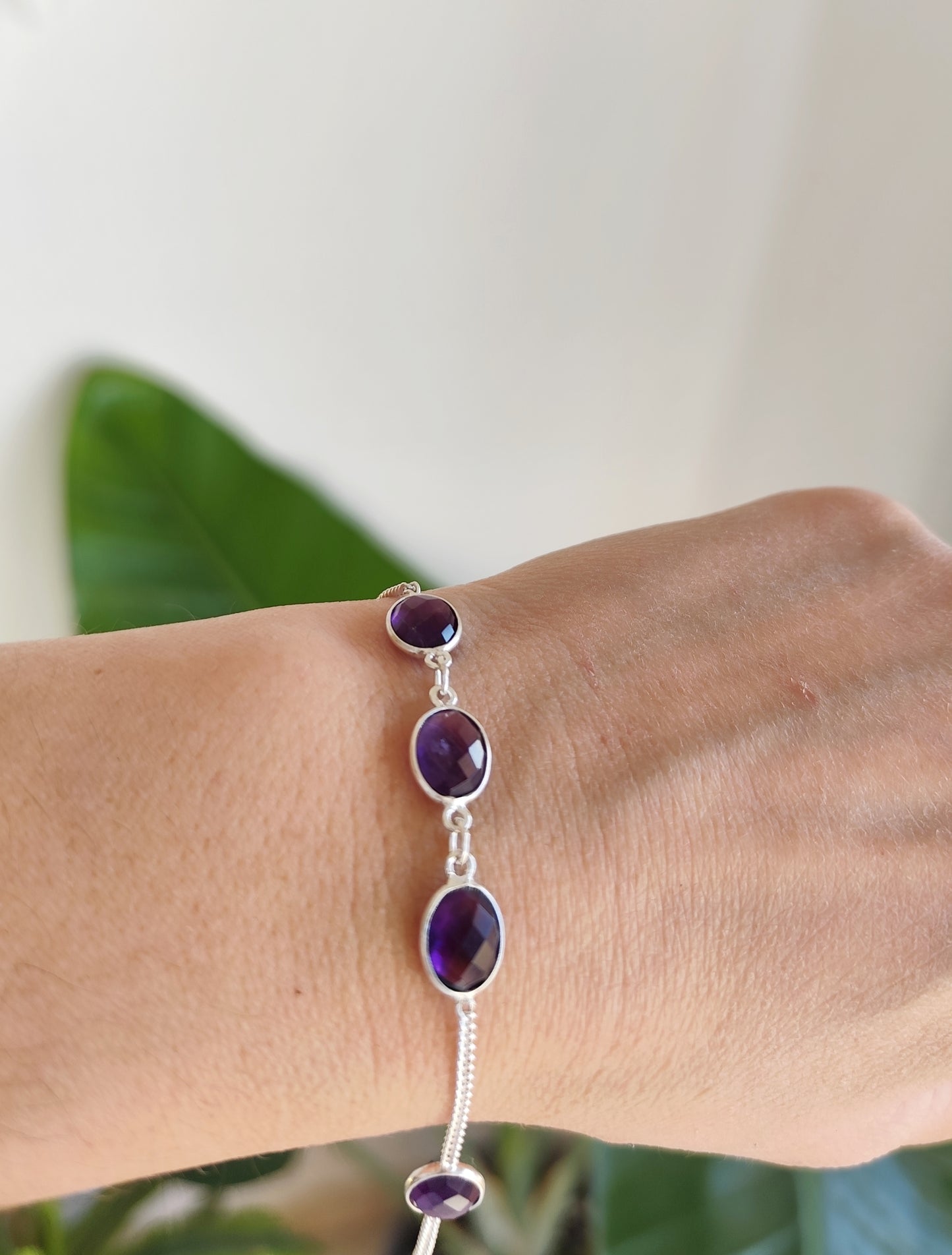 Pulsera Minerales en Plata de Ley 925