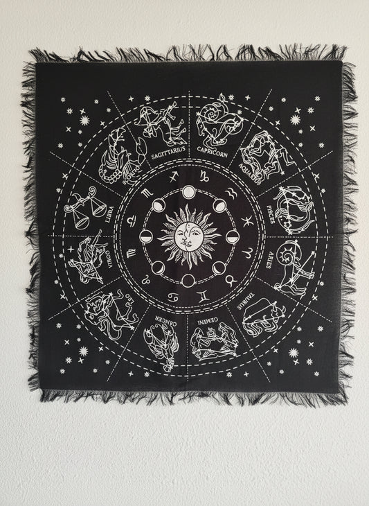 Mantel de Altar o Tapete de Tarot Horóscopo