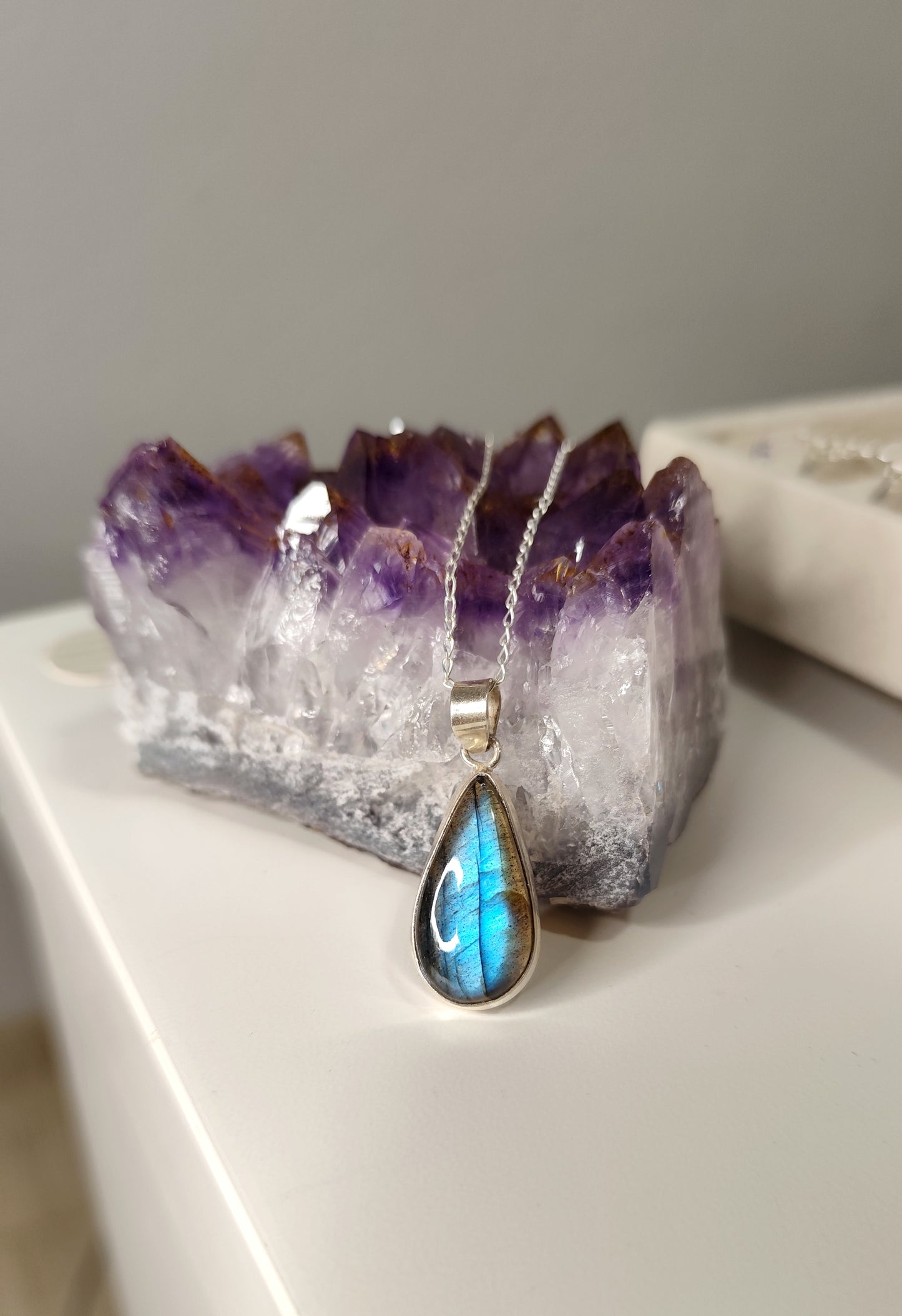 Colgante Labradorita en Plata de Ley
