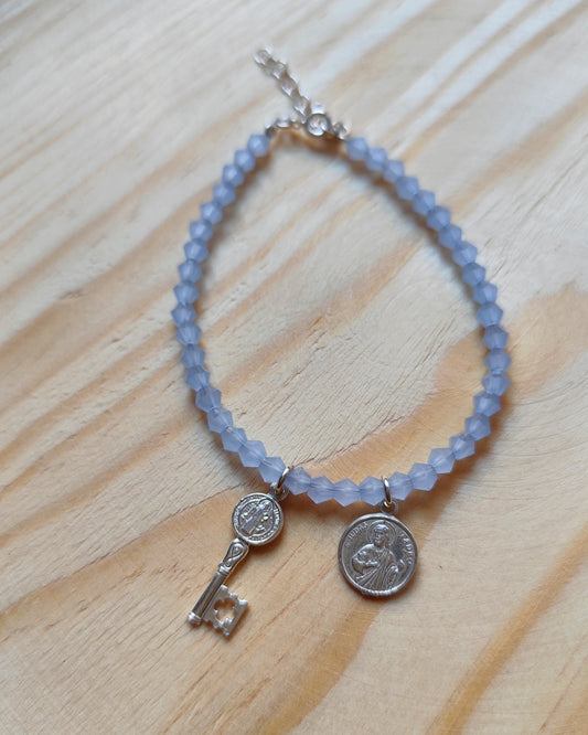 Pulsera Abre Caminos | Llave San Benito y San Judas Tadeo