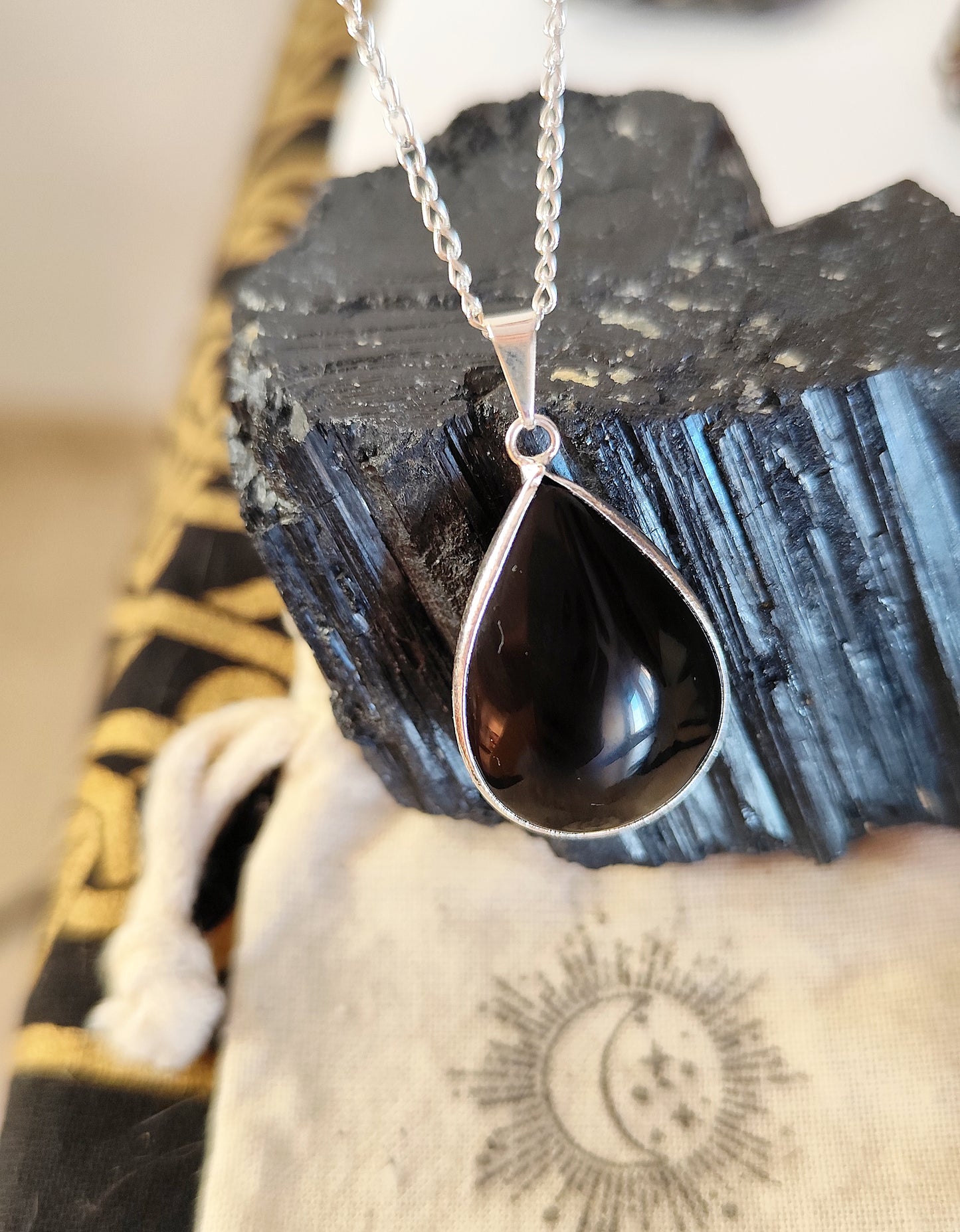 Colgante Obsidiana Negra | Crecimiento personal-Protección