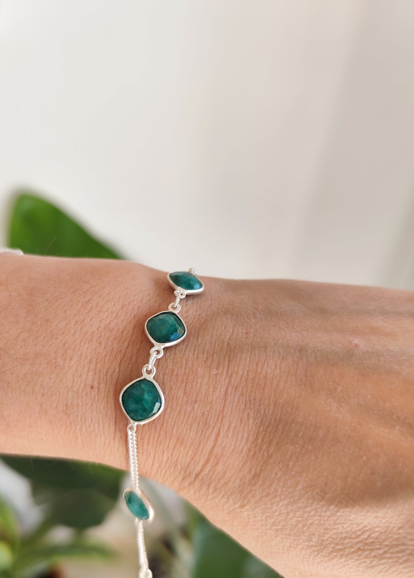 Pulsera Minerales en Plata de Ley 925